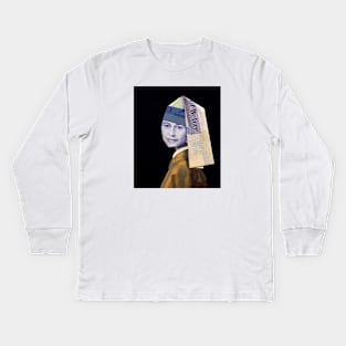 Queen With A Pearl Earring Kids Long Sleeve T-Shirt